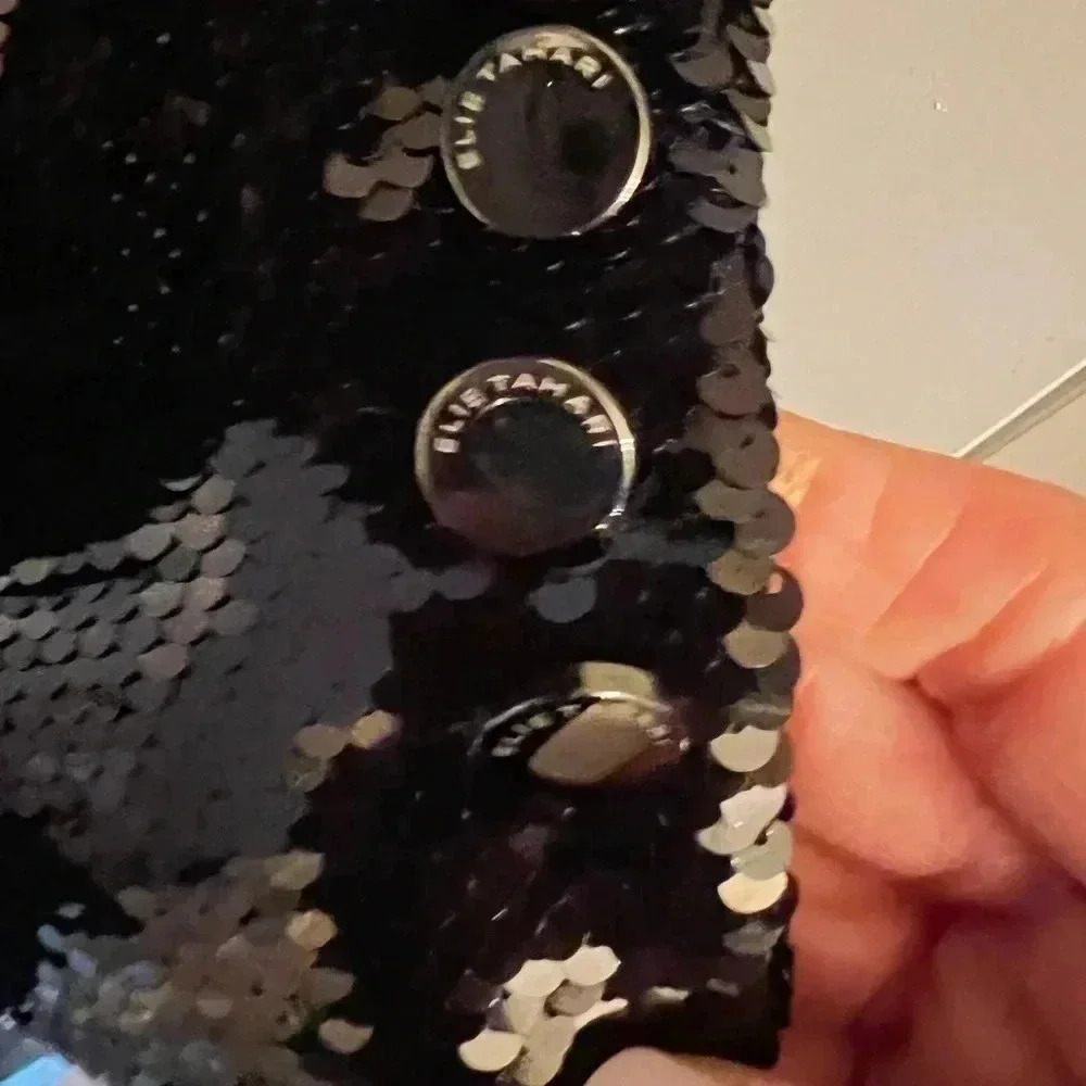 NWT-Elie Tahari -The Taylen Black Sequined Blazer
USA Size Small- UK Size 8/10 - Picture 4 of 6